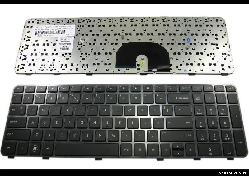 Клавиатура для ноутбука HP Pavilion DV6-6000 series Ru Черный с рамкой V122630BS1, 90.4RH07.U0R, 665938-251, 6206610-251, 644356-251, 644363-251, 665938-251, V122630BK1, V122603BS1,