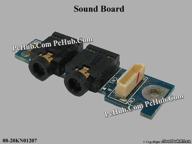 Плата AUDIO разъемов для ноутбука Asus M5000 / M5200A(M5AE) / M5200N(M5N) / S5000 08-20KN01207