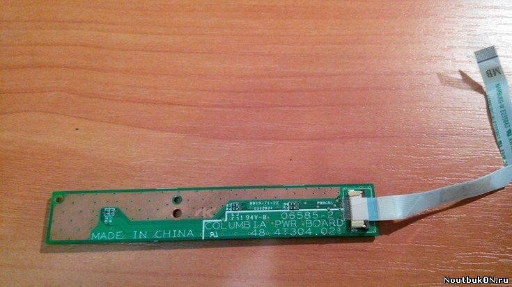 Плата кнопка включения для ноутбука Acer Extensa 5220 / 5620 48.4t304.021 48.4t304.01M 5630 5430 COLUMBIA PRW Board 06585-021 06585-1m E89382 с шлейфом 50.4T307.002
