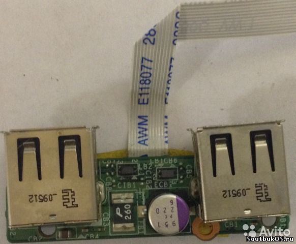 Плата USB разъемов для ноутбука msi u210 ms-1241B