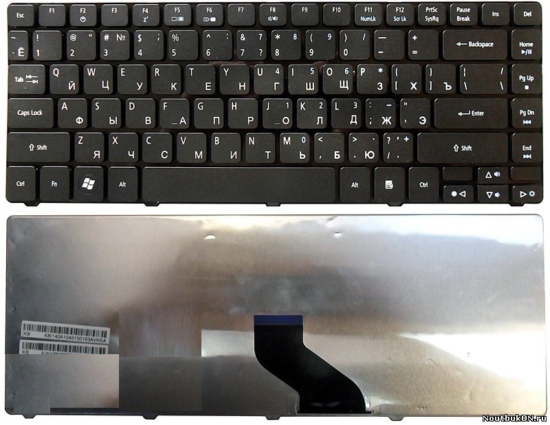 Клавиатура для ноутбука Acer Aspire 3410, 3810, 3811, 3820, 4251, 4410, 4551, 4553, 4625, 4741, 4745, 4810, 4820, 4535, 4736, 5935, 5940, 5942, eMachines D440, D528, D640, D728, D732 NSK-AP00U, 9J.N2C