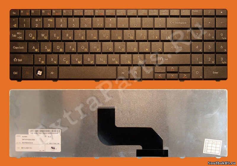 Клавиатура для ноутбука Packard Bell EasyNote LJ61, LJ65, LJ67, TJ61, TJ62, TJ65, TJ66, TJ67, TJ68 series БЕЗ ДВУХ КНОПОК ЛЕВЫЙ ШИФТ И РЯДОМ КНОПКА