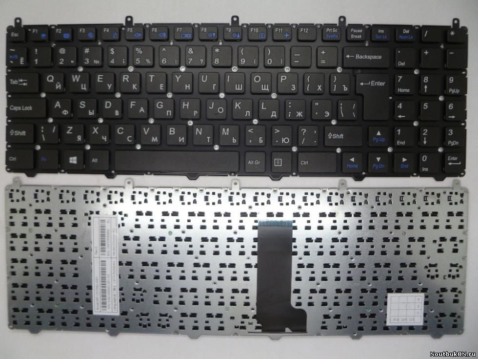 Клавиатура для ноутбука DNS 	DEXP Atlas H155 0808055 0801186 0804673 Clevo W650EH W650SH MP-12N76SU-4301 6-80-w6500-281-1d не работают две кнопки на нумпаде 8 и *