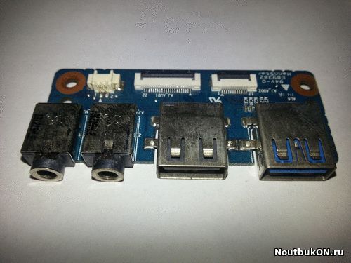 Плата USB и AUDIO разъемов для ноутбука DNS DEXP Atlas H155 0808055 0801186 W650 W670SFQ 0802883 6-71-76508-D06 Без шлейфов 6-43-w65e0-023-1 6-43-w65e0-023-1