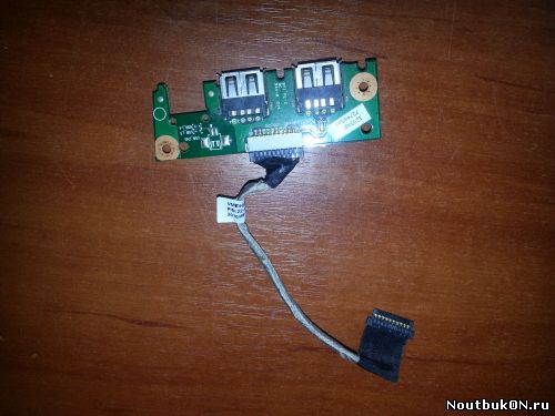 Плата USB разъемов для ноутбука 124000 DNS PUMA PCA55 PCA50USB 50-71625-2C с шлейфом 22-12261-40