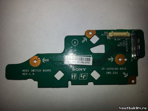 Плата кнопка включения для ноутбука Sony VGN-FZ series VGN-FZ31SR VGN-FZ31mR vpcg-3a4p vpcg-3a5pbg 1P-1076100-8010