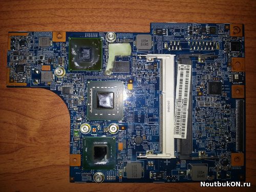 Материнская плата для ноутбука Acer Aspire 4810TG нерабочая "видеочип"