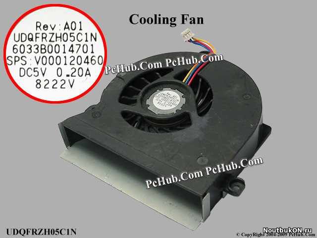 Вентилятор (кулер) для ноутбука Toshiba L300D L300 L300D L305 L305D L355 L355D UDQFRZH05C1N Satellite A300 / A305 / L300 / L305 / L350 / L355