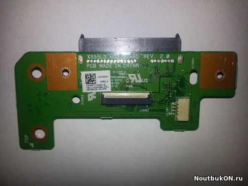 Плата hdd подключения жесткого диска для ноутбука Asus X555L, X555LN, K555L, K555LN X555, X555SJ, X55LD hdd BOARD REV.2.0 69N0R7C10D02-01 60NB0620-HD1050