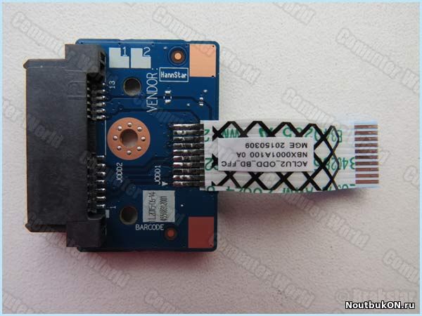 Плата ПОДКЛЮЧЕНИЯ ПРИВОДА ODD DVD-RW для ноутбука Lenovo G50-30 ACLU2/ ACLU4 NS-A274 REV:1.0 NBX0001A100