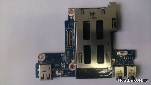 Плата USB AUDIO разъемов для ноутбука Samsung X360 BA92-04857A