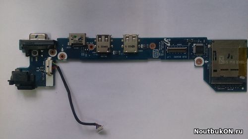 Плата USB HDMI VGA CARDREADER + РАЗЪЕМ ПИТАНИЯ разъемов КНОПКА ВКЛЮЧЕНИЯ для ноутбука Samsung X360 BA92-04854A