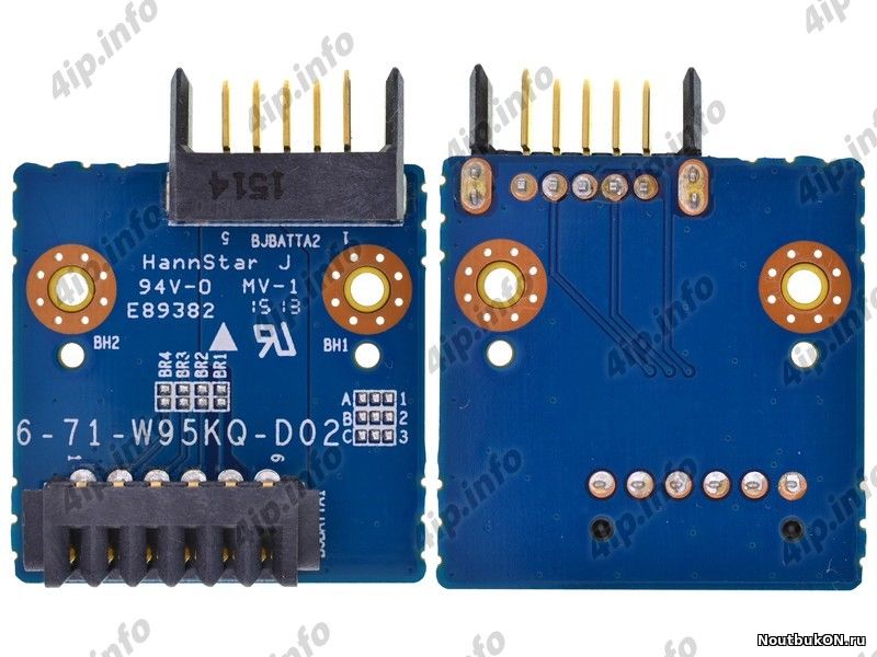 Плата коннектора аккумулятора для ноутбука Dexp Aquilon O108 O107, O111, DNS (0161102), 6-71-W95KQ-D02