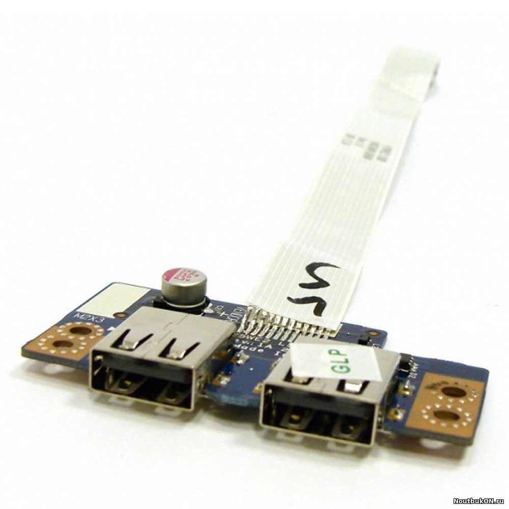 Плата USB разъёмов для ноутбука Acer Aspire E1-532, E1-570, E1-572, E1-572P, E1-572PG (455NVYBOL02, V5WE2 LS-9532P, NBX0001BH00)