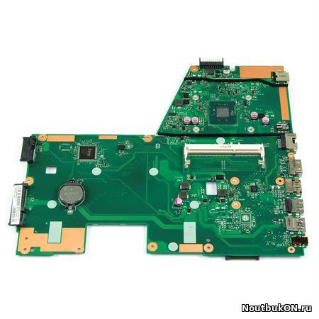 Материнская плата для ноутбука ASUS X551, X551M, X551MA (X551MA MAIN BOARD REV: 2.0, 60NB0480-MB1800) НЕ РАБОЧАЯ. С ПРОЦЕССОРОМ INTEL CELERON N2815 залитая без разъема USB 3,0