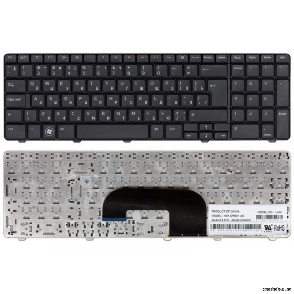 Клавиатура для ноутбука Dell N7010, 17R черная (AEUM9700010, NSK-DPB0R)
