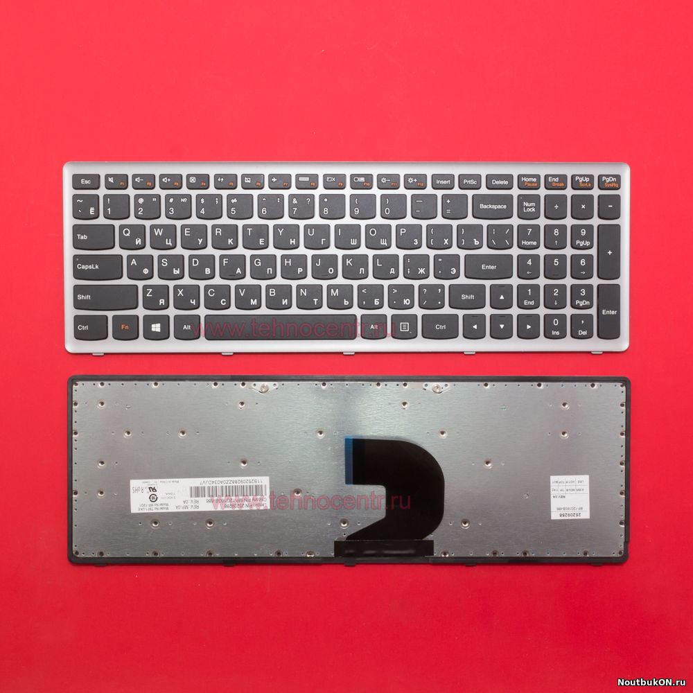 Клавиатура для ноутбука  Lenovo IdeaPad P500, Z500, Z500A, Z500G, Z500T 25-206237, 25206237, PK130SY1F00, 9Z.N8RSC.40R, 9Z.N8RSC.401, 25-206416, 25206416, PK130SY1D10, 9Z.N8RSC.30R, 9Z.N8RSC.301, NSK-