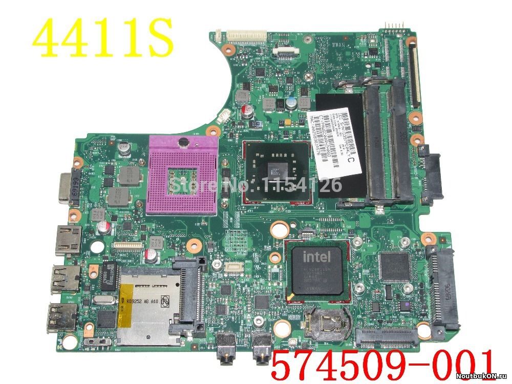 Материнская плата для ноутбука HP Probook 4510, 4515, 4710, 4715 (574509-001) 6050A2252601 полудохлая плата работает пол часа примерно и выключается