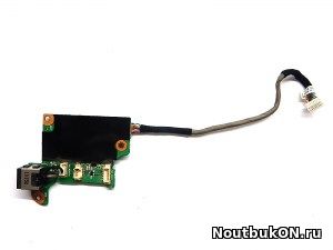 Плата модема RJ-11 со шлейфом для ноутбука DNS W761SUA, M771SUA (6-71-M74S1-D03)