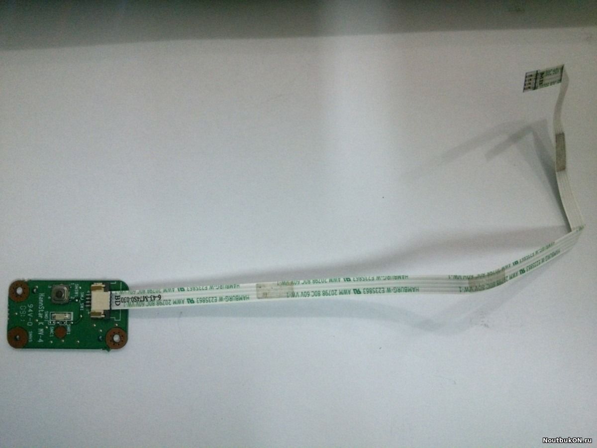 Плата кнопки включения для ноутбука DNS W761SUA, M771SUA (123235, 0123273, 0117287, 123235) 6-71-M74SS-D03