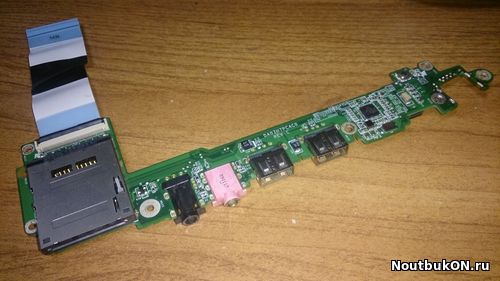 Плата USB AUDIO LAN Cardreader разъема кнопка включения для ноутбука Aspire 1810T 1410 3TZH7LB0000 DA0ZH7PC4C0 REV:C БЕЗ РАЗЪЕМА LAN АККУРАТНО ВЫПАЯН