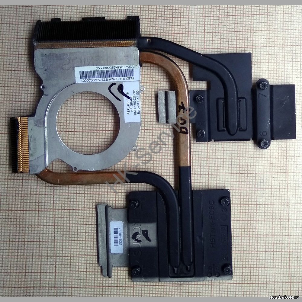 Система охлаждения ТОЛЬКО РАДИАТОР для ноутбука HP Pavilion DV7-6000 653627-001