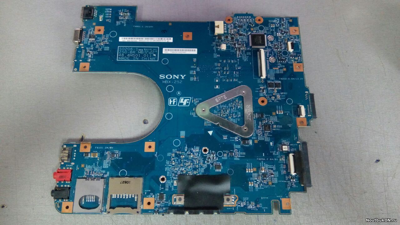 Материнская плата ноутбука Sony VPC-EL MBX-252 Z50-BR 48.4MS01.011 A1829669A S0206-1 ДОХЛЫЙ ЧИП