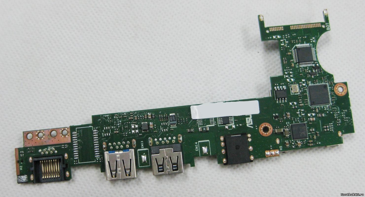 Плата USB и Audio разъемов с кнопкой включения для ноутбука Asus EEE PC 1025с 60-oa3fio1000