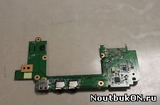 Плата USB и AUDIO разъемов + Cardreader с кнопкой включения для ноутбука Asus Eee PC 1201T 60-oa1yio1000 со шлейфом