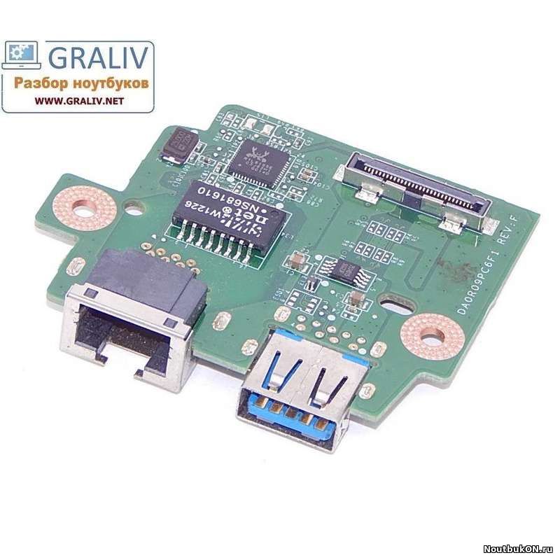 Плата USB разъема и LAN для ноутбука Dell Inspiron 5720 7720 DA0R09PC6F1