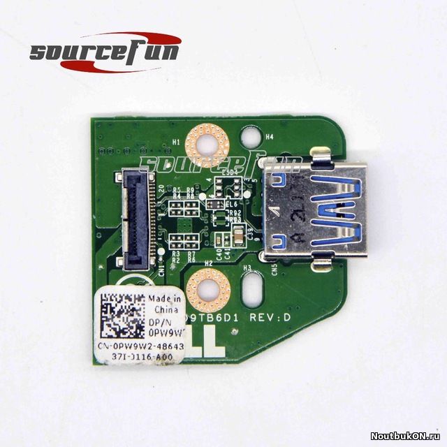 Плата USB для ноутбука Dell 5720 7720 0PW9W2 PW9W2 DA0R09TB6D1 F15HR 3UR09UB0010 R4DN6