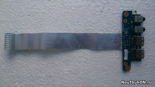 Плата аудио и usb разъемов для ноутбука Asus  K73, K73T, X73 X73T X73B PBL70 LS-7323P для ноутбука ASUS K73, K73T, X73 455N0R88L01 С ШЛЕЙФОМ NBX000WV00