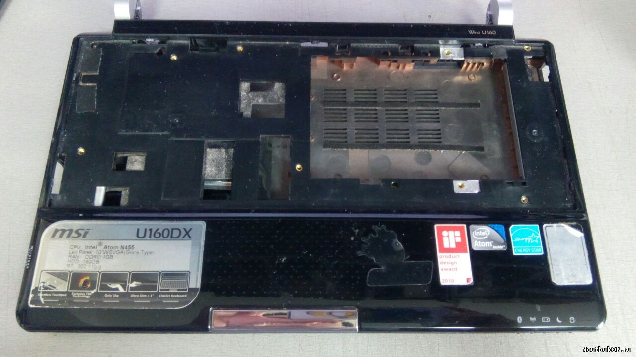 ПОДДОН И ТОПКЕЙС для нетбука MSI Wind U160 U160DX U160MX