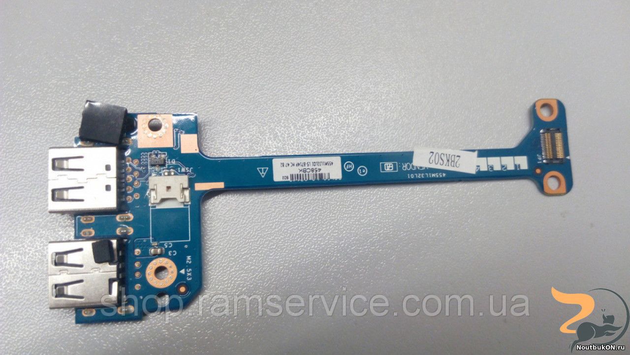 Плата USB разъемов для ноутбука HP Pavilion Envy M6-1000 QCL50 LS-8714P 455M1L32L01 USB 2.0 PORTS BOARD - 455M1L32L01 ...