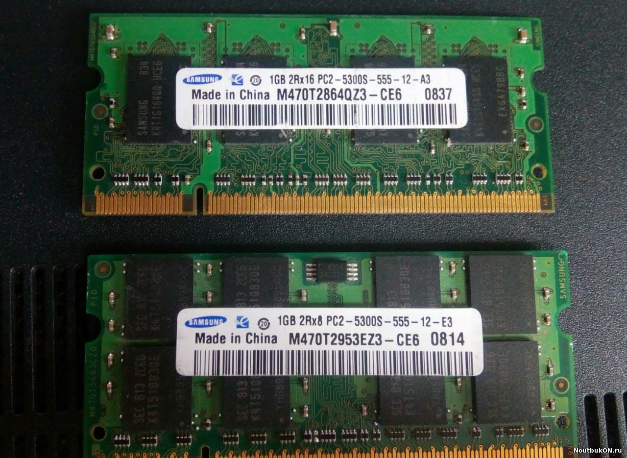 Оперативная память для ноутбука SO-DIMM DDR2 II 1Gb PC-5300 Samsung