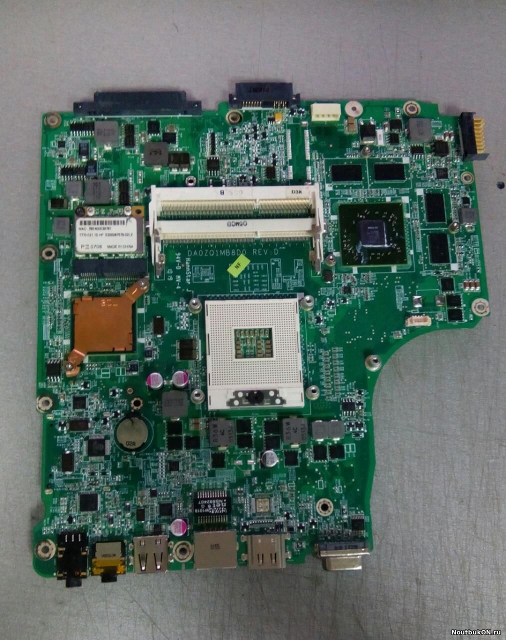 Материнская плата для ноутбука ASER ASPIRE 4820TG Acer 4820 DA0ZQ1MB8D не рабочая не включается