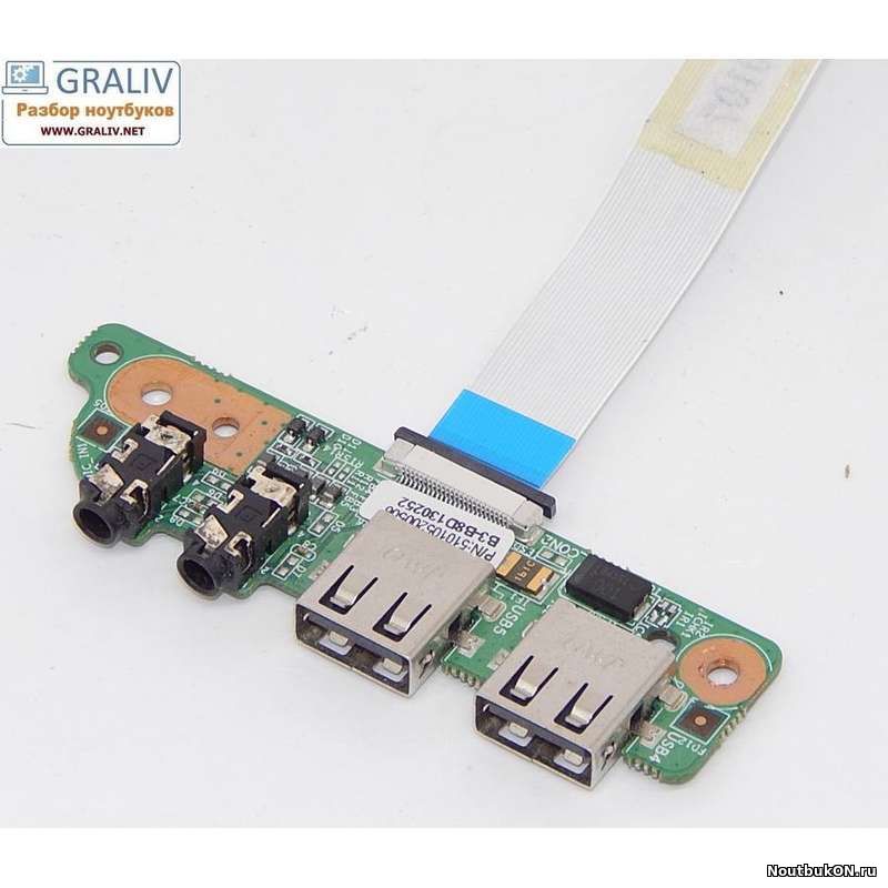 Плата USB AUDIO разъемов для ноутбука Iru Patriot 507 508 h52_usb_audio 510105200506